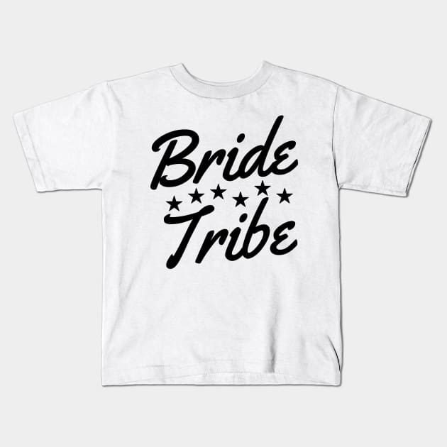 Bride Tribe. She Said Yes. Cute Bride To Be Design Kids T-Shirt by That Cheeky Tee